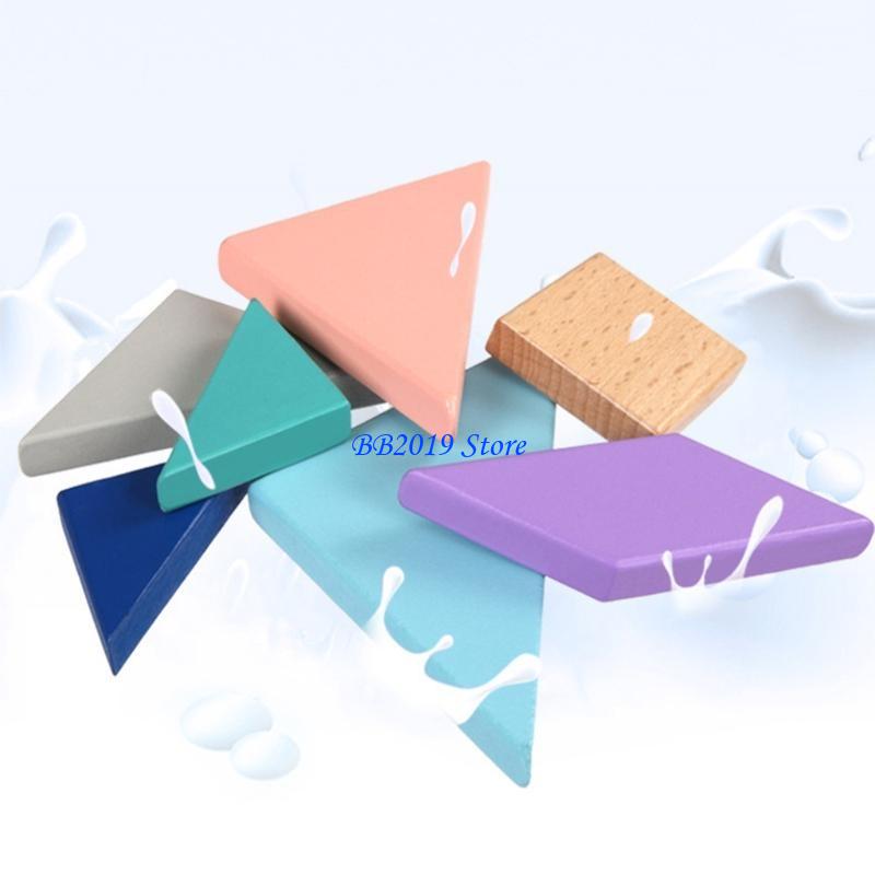 Q0kb wooden puzzles, colorful tangram puzzle board, cutting puzzle, toddler, baby, educational sorting game, preschool age