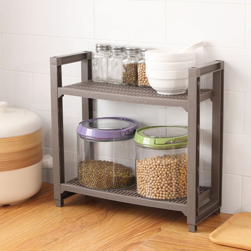 Kitchen Storage Rack Tower Assemble Plastic Bathroom Shelf Space Saving Home Organizer