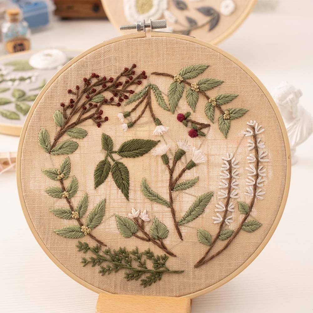 Bastidor Para punzón, herramientas de costura, ornamento, Kits de manualidades de costura, hilo de aguja, aro de bordado, Kits de bordado DIY: 1