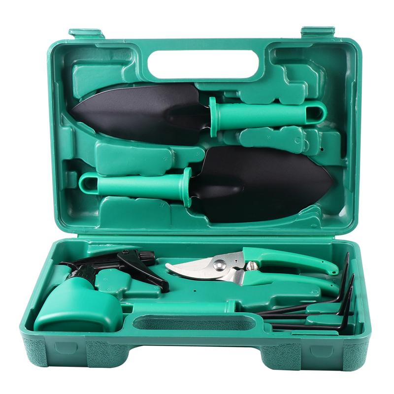 5 pièces outils de jardinage jardin plantes succulentes fleurs outils d'extérieur boîte de rangement pour l'impression à la maison/Style vert: Green
