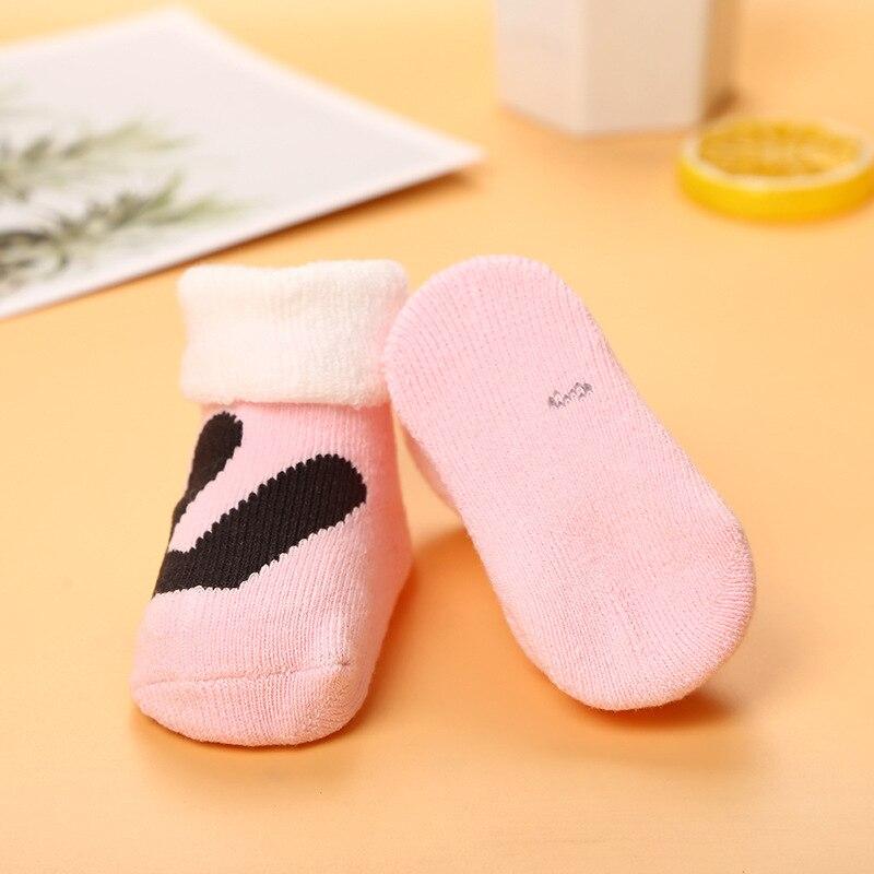 Baby Cotton Socks Warm Winter Autumn Newborn Girls Boys Kids Socks Infant Striped Slippers Children Thicken Sock Baby Stuff