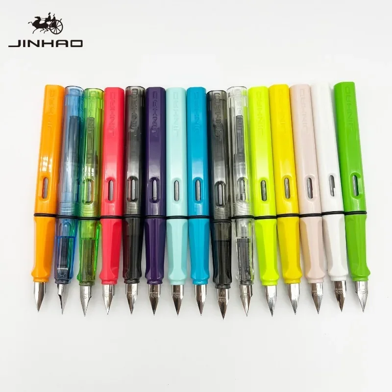 JINHAO 619 Fountain Pen Colorful Luxury F EF Nib Ink Pen Writing Calligraphy ink Pens Office School Supplies Stationery