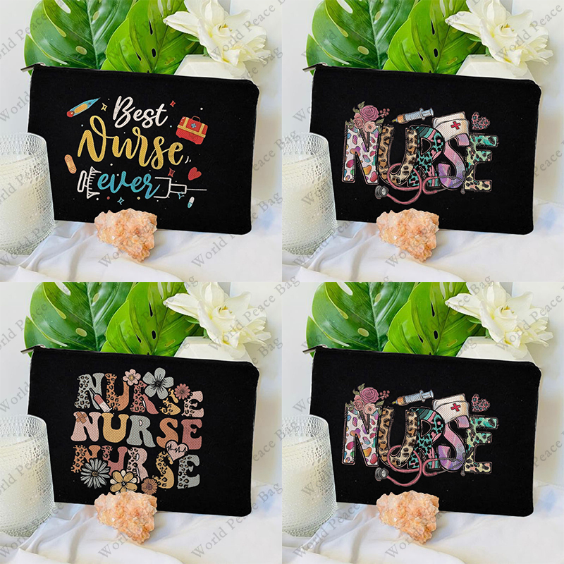 1pc Nurse Makeup Bags,Nurse for Women,Nurse Cosmetic Bags With Zipper,Nurse for Nursing Student,Student Nurse