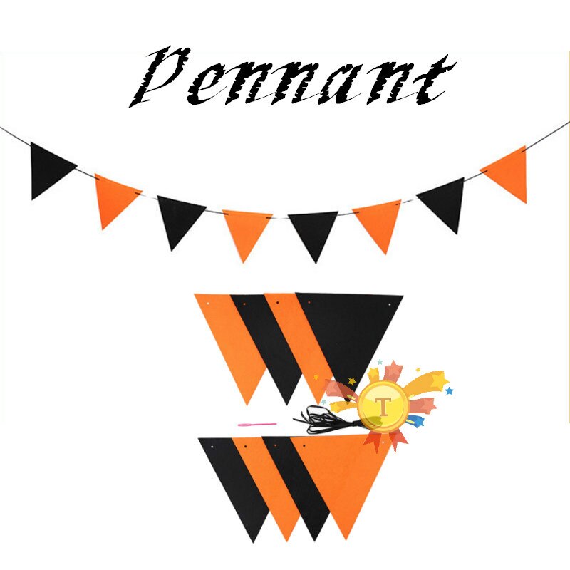Paper Chain Garland Party Banner Event Decorations Pumpkin Bat Ghost Spider Skull Shape Halloween Banners Decor Garland: Pennant