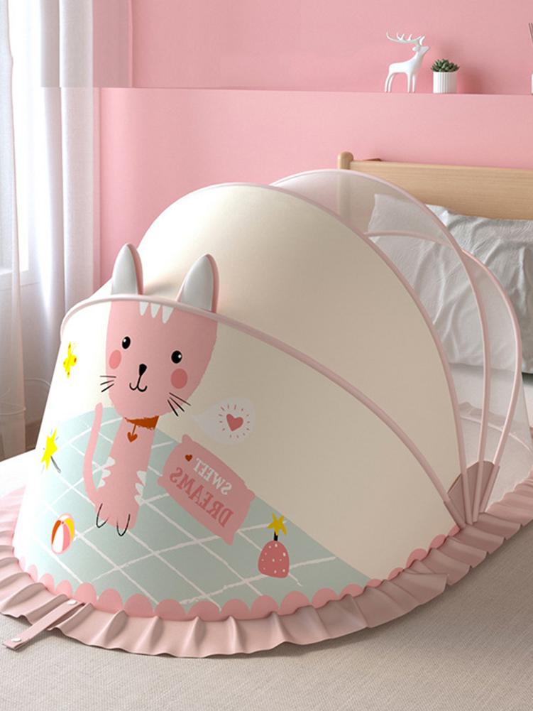 Sommerliches, tragbares, faltbares moskitonetz, kuppel-schlafzimmervorhang, netze für neugeborene, tragbares baldachin, kinderbettzubehör