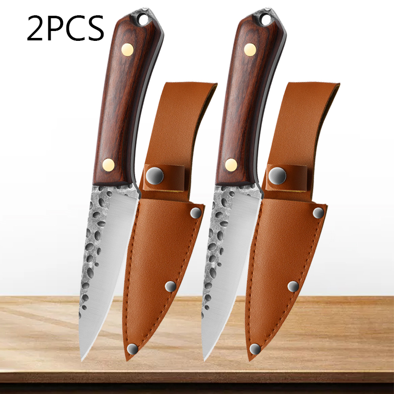 Faca de desossa de aço inoxidável faca de cozinha profissional faca japonesa cutelo de carne cutelo de osso forjando faca ferramentas de cozinha: Branco