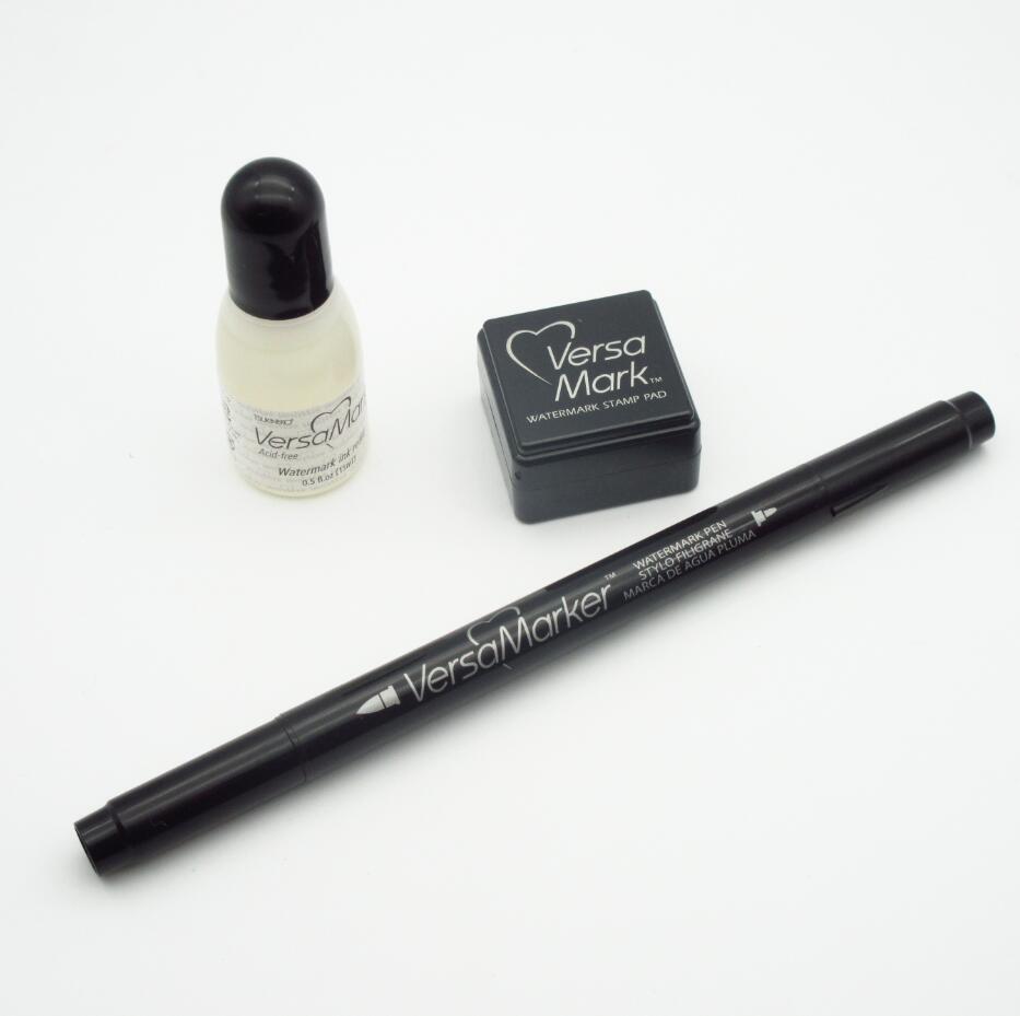 Almohadilla para sello de tinta VERSAMARK, grande, pequeña, con relleno de lápiz, de aceite disponible TSUKINEKO, almohadilla de tinta japonesa: F