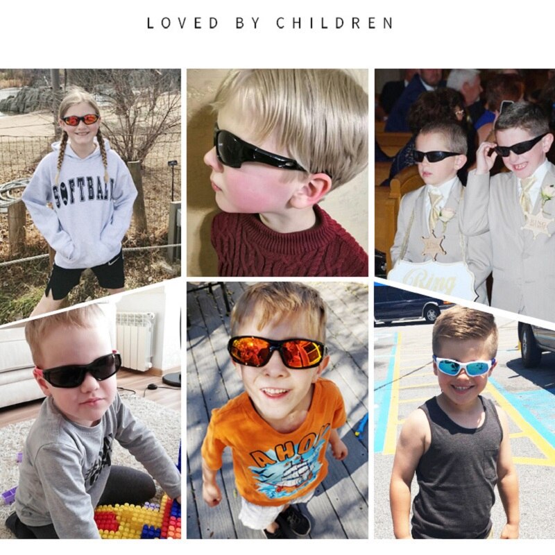 Kids Sport Cycling Fish Sunglasses Uv400 Protection Eyewear Boys Girls Outdoor Sun Glasses Coating Film Children Glasses