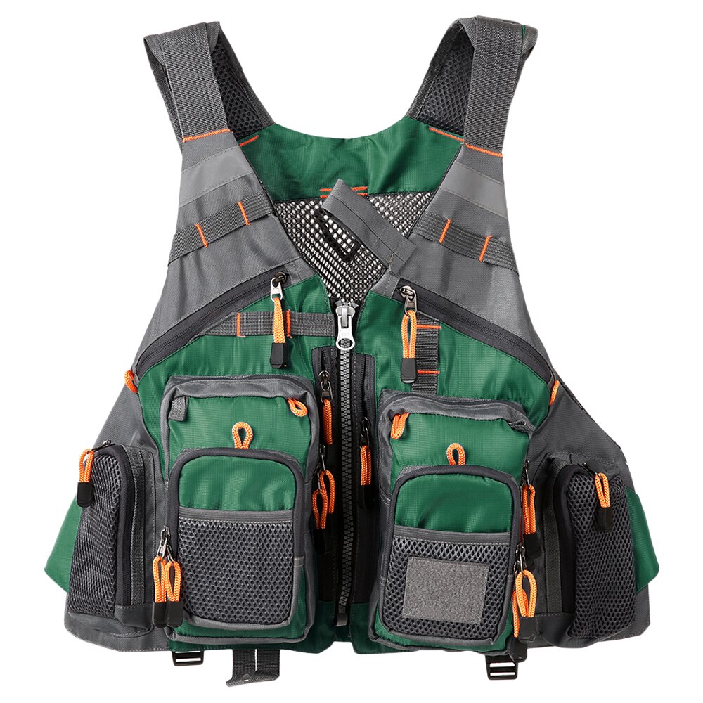 Lixada Vissen Vest Mannen Outdoor Ademend Veiligheid Leven Vissen Vest Fly Jas Taille Jas Vest Utility Drijvende Herenkleding: Vest 1 no foam