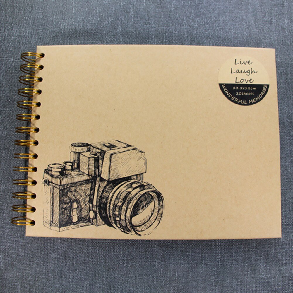 Home Wedding Photo Album Anniversary Travel Family Memory Loose Leaf Black Cardboard Portable Storage DIY Craft Large Capacity