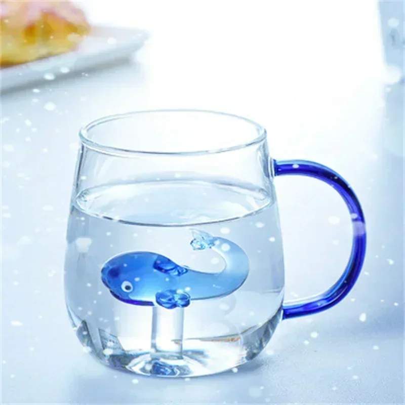 Verre en forme d'animal de dessin animé, mignon, verre à haute teneur en Borosilicate, tasse monocouche, salon avec invités, jus, boisson froide