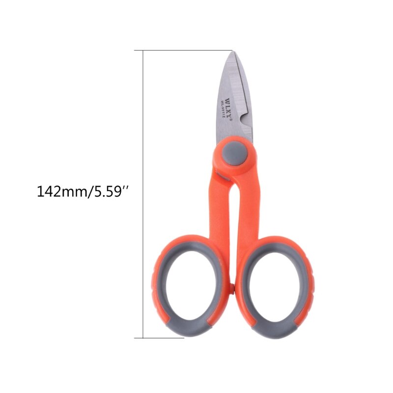 5-1/2\" Multipurpose Electrical Shears Fiber Optic Kevlar For Cut Electrical Wire
