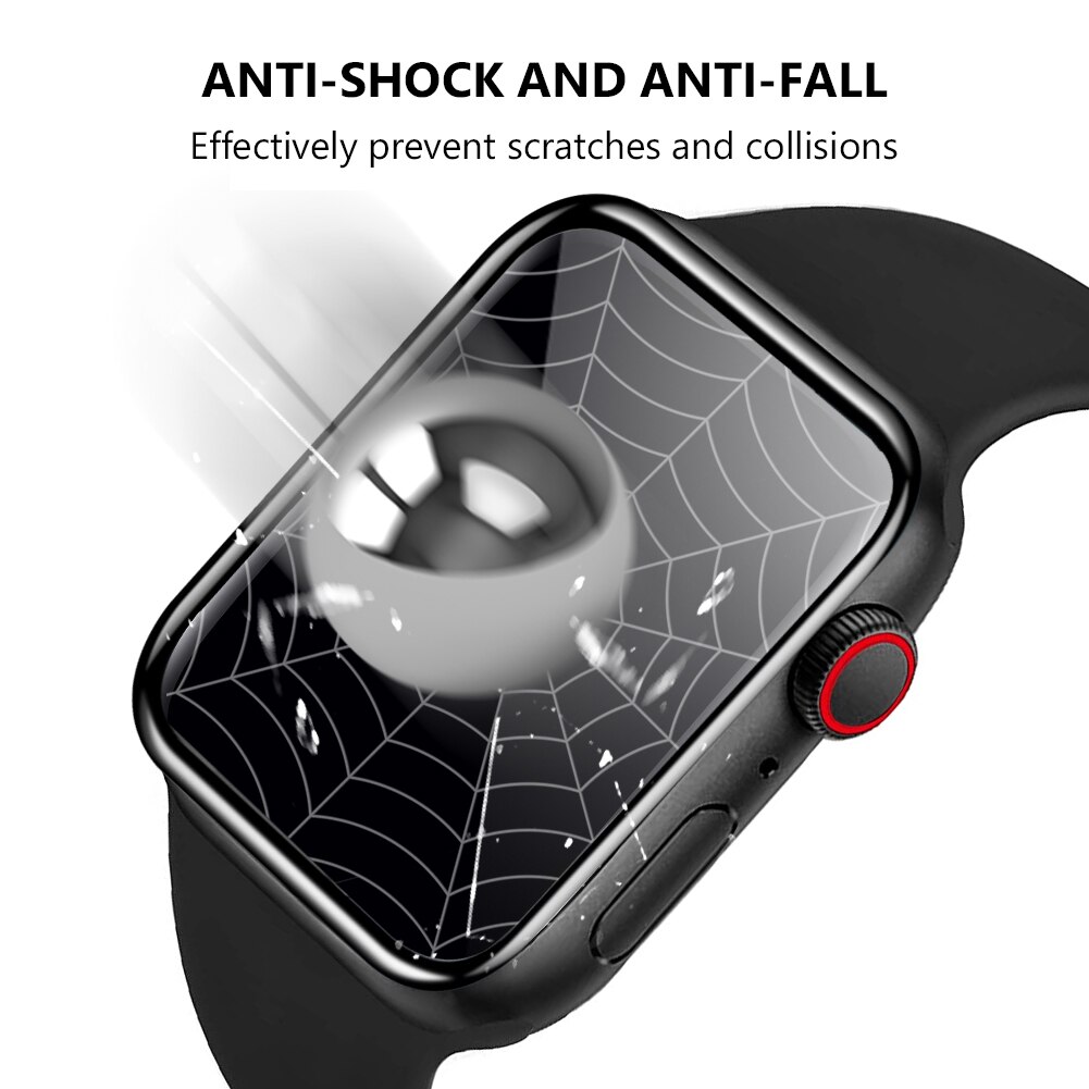 Protecteur d'écran pour Apple Watch, en verre trempé 3D, pour IWatch série 6 5 4 3 2 1 SE, 38mm, 42mm, 40mm, 44mm, 1/2/3 pièces