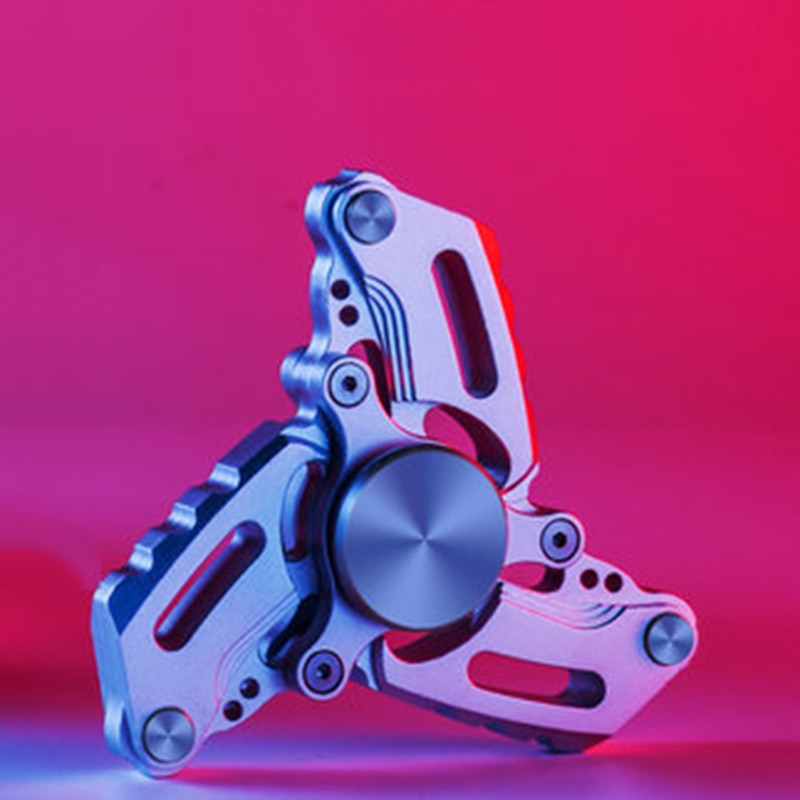 Färgglad regnbåge metall tri hand fidget spinner med höghastighetslager för autism rotation anti stress leksaker för vuxna barn
