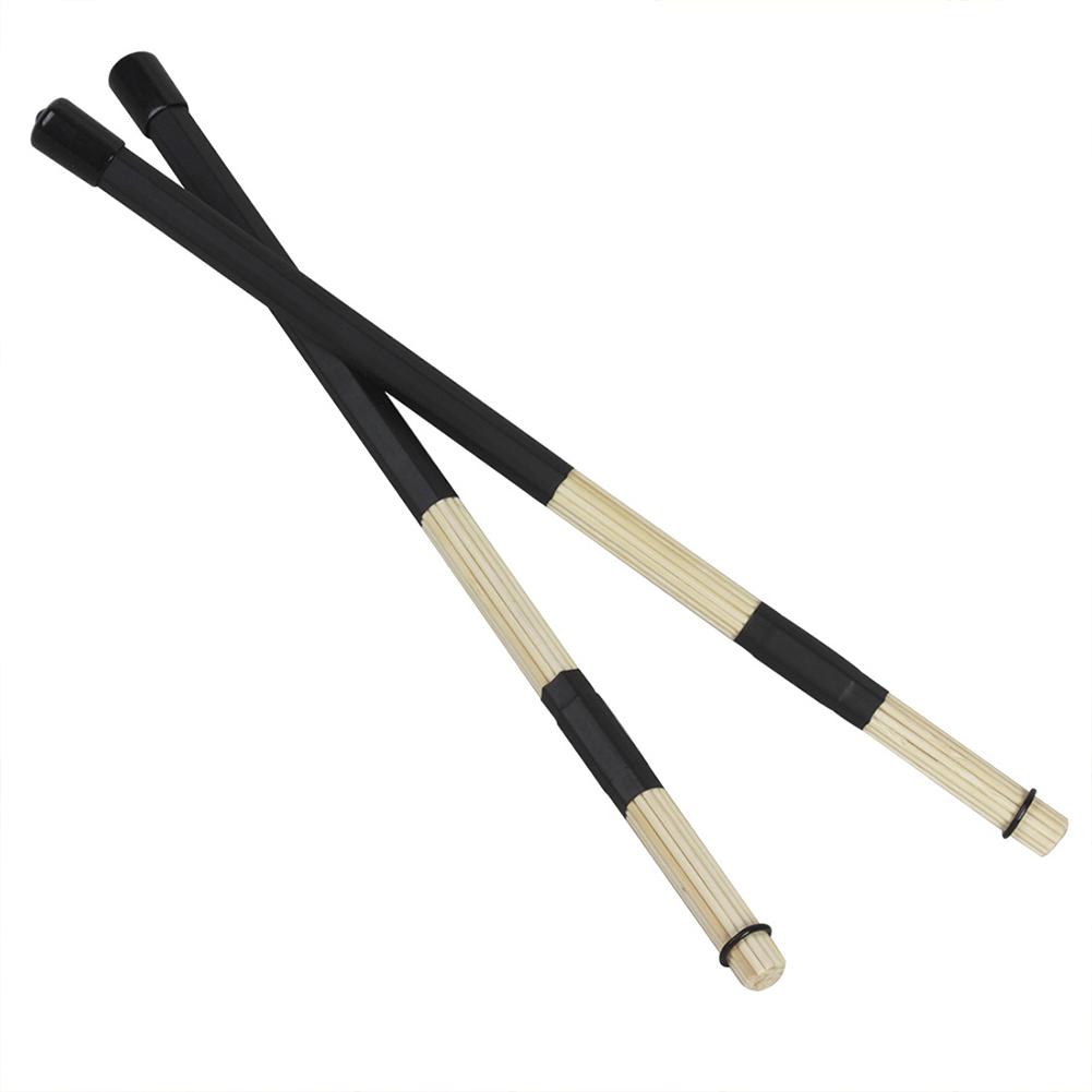1 par bambus trommestikker trommestikker jazz ballade percussion tromme børster bundt harmmer med gummihåndtag tromle tilbehør
