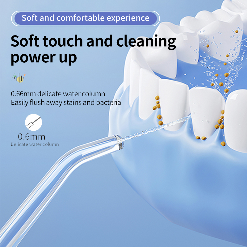 Irrigateur buccal portable aste par USB, hydropulseur dentaire, jet d'eau, cure-dents, 4 embouts, 200ml, machine à laver la bouche