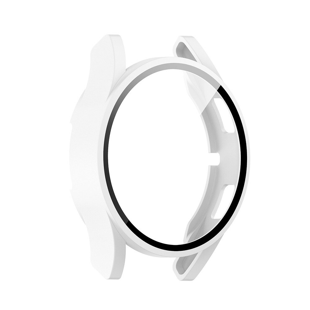 Szkło hartowane etui na komputer do Samsung Galaxy Watch 4 Watch4 40mm 44mm SmartWatch osłona ekranu odporna na wstrząsy osłona ochronna Funda: White / 40mm