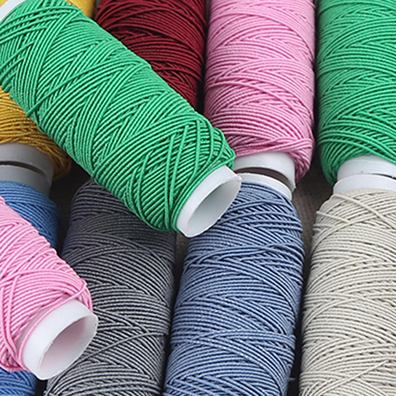 30MLong 5mmWide Colorful Elastic Threads For Sewing Machines 2Roll Set Embroidery Sewing Threads Hand Sewing Thread Craft Set