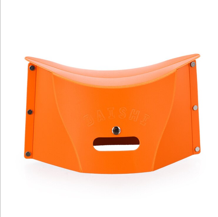 Outdoor Portable Three-legged Stool Folding Beach Chair Fishing Stool Park Bench: Orange