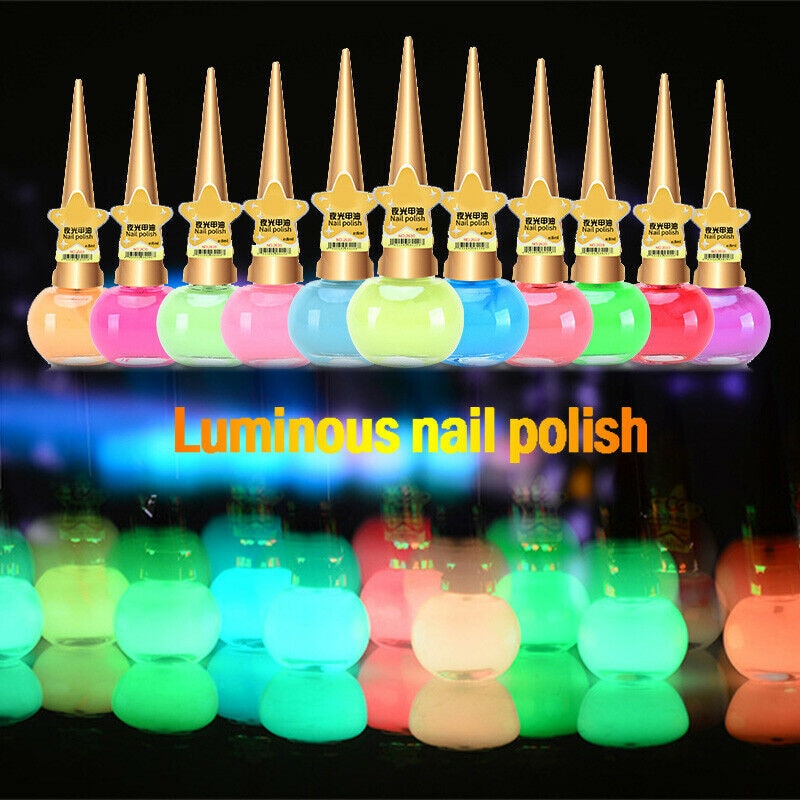14ml vernis à ongles lumineux Fluorescente Non toxique vernis à ongles pour les femmes vernis liquide décor lueur dans la laque sombre