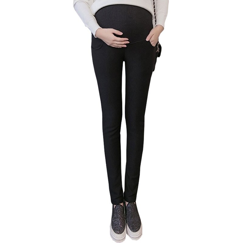Gravide sorte jeans til gravide elastisk graviditetstøj forår gravide bukser leggings gravidbukser