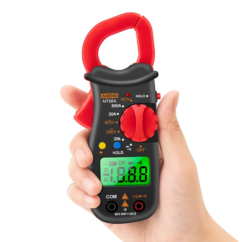 Digital Clamp Meter 1999 Counts Non-contact Digital Clamp Multimeter ANENG MT88A AC DC Voltage NCV Tester with Backlight