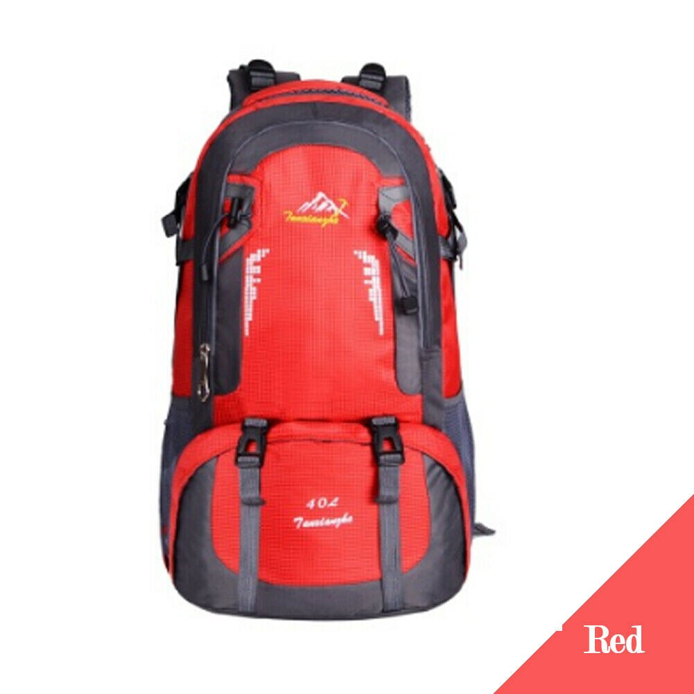 60L Outdoor Travel Hiking Camping Backpack Waterproof Rucksack Trekking Bag Pack: Red