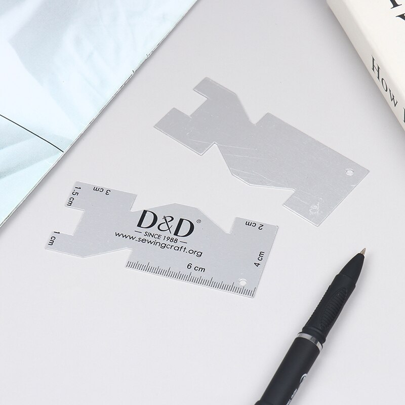 Metal Hem Measurement Hand Gauge Sewing Gauge With Graduations For Patchwork