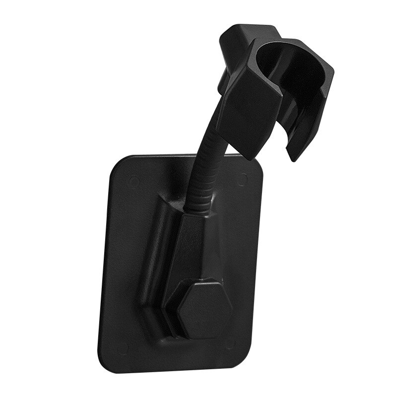 Punch-Free Shower Head Bracket Movable Bracket Adjustable Bathroom Bracket Wall-Mounted Shower Bracket Bathroom Accessories Hook: black