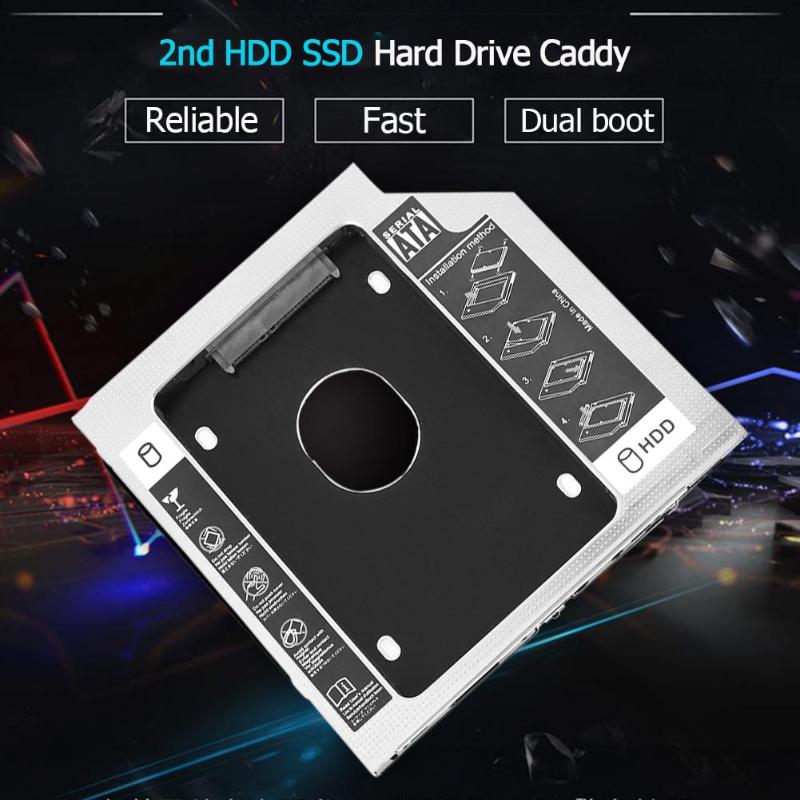 Hard Disk Drive Bay Universal 2.5 2nd 9.5mm Ssd Hd SATA Hard Disk Drive HDD Caddy Adapter Bay for Apple SuperDrive 21" 27" iMac