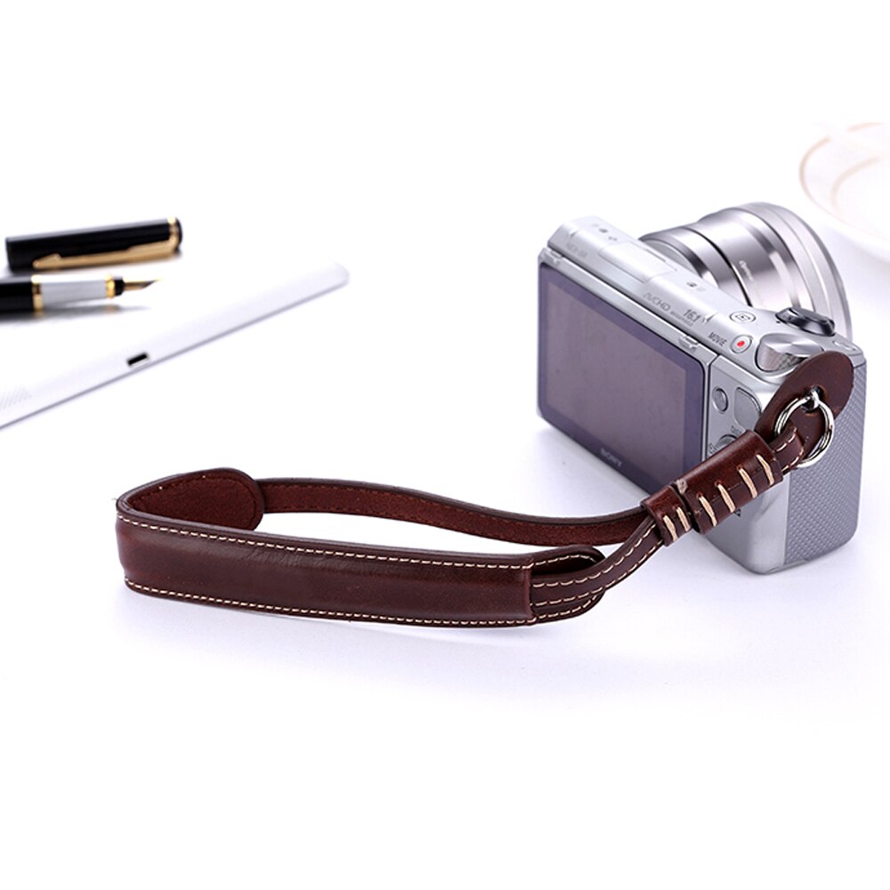 PU Lederen Camera Wrist Hand Strap Lanyard voor Sony Alpha DSLR a6000 a5000 a5100 A7R A7 A7M2 a9 A7I NEX-7 NEX-5 PU Lederen Pols