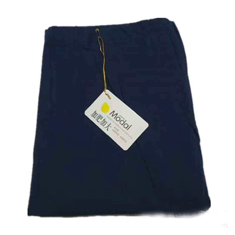 Middelbare leeftijd en oude mannen modale herfst Modale zachte nauwsluitende grote stretch lange onderbroek grote size mannen lang ondergoed: Navy blue / XXXL