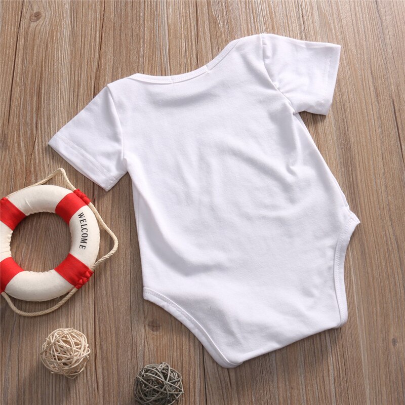 Newborn Infant Baby Boy Girl clothes Cotton Funny Letter Romper Kids Clothes Outfit children clothing bosudhsou T-shirt 0-18M
