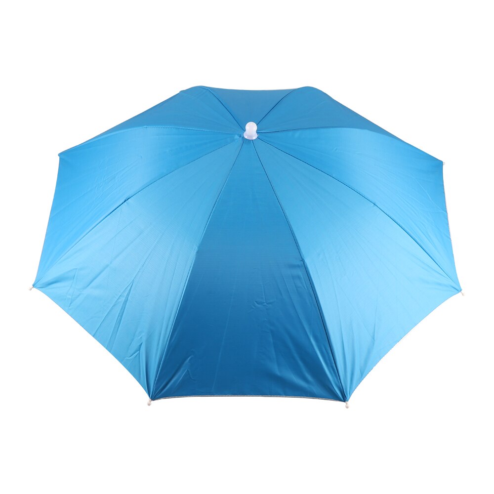 Parasol tête chapeau Camping en plein air randonnée coiffe de tête Parasol multi-formes accessoires de pêche léger pratique tête ombre outil: Blue