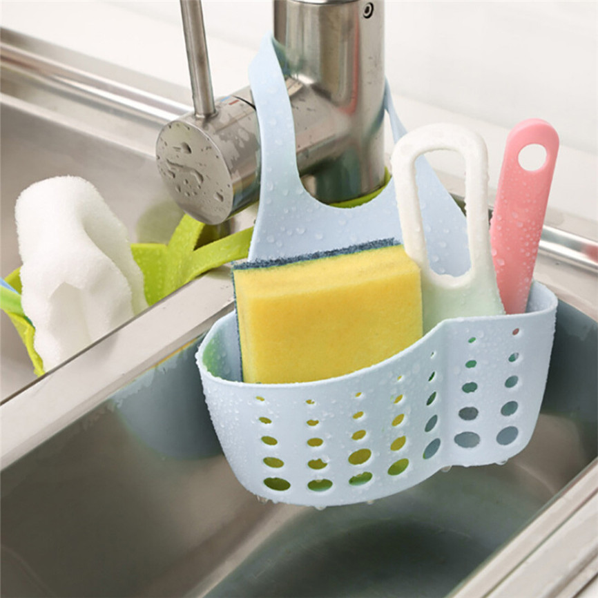 Køkken svamp holder dræningsstativ vask svamp holder badeværelse opbevaring hylde vask holder drænkurv