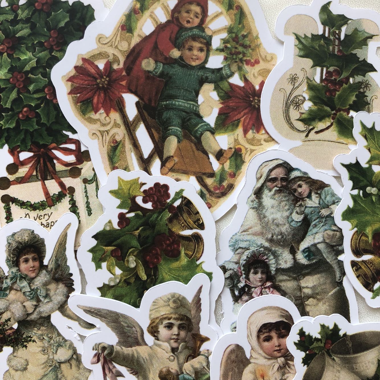 27pcs\set Retro Kawaii Angel Baby Christmas Day Decoration Stationery Stickers Scrapbooking Stickers/DIY Craft Photo Albums