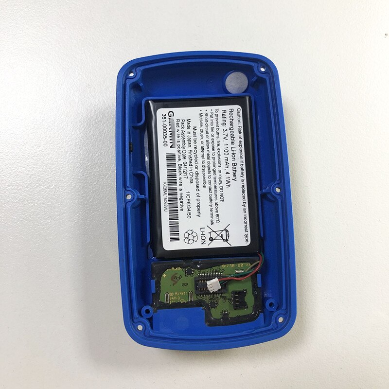 Back cover case for garmin edge 800 original button repair broken replacement waterproof: Blue With battery