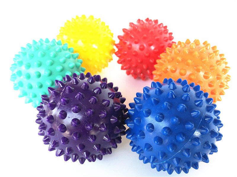 Holdbar pvc spiky hånd massage bold trigger point sport fitness hånd fod smerte lindring fitness bolde udstyr yoga bold