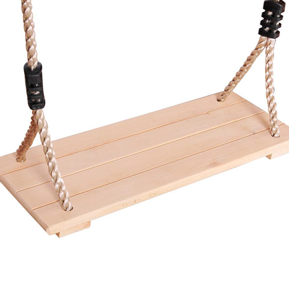 Hoge Gepolijst Vier-Board Anti-Corrosie Houten Schommel Outdoor Indoor Pastorale Opknoping Swing Voor Volwassenen Kinderen