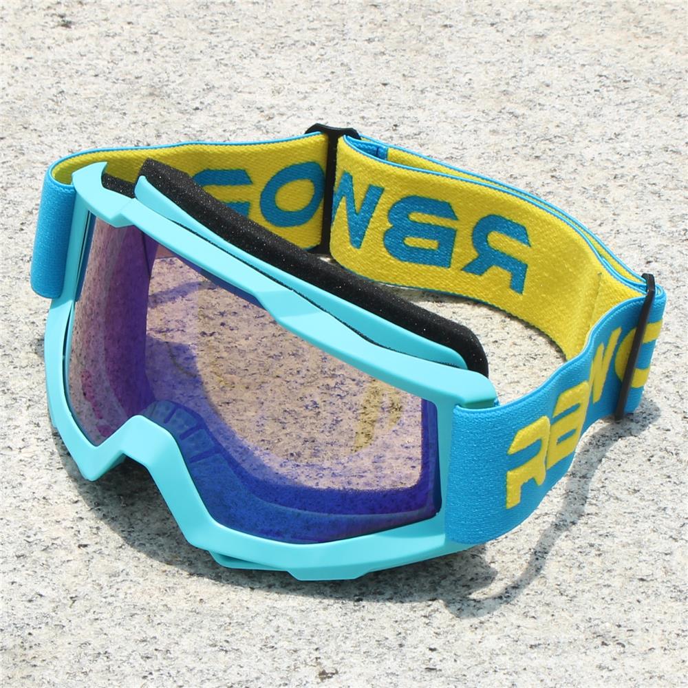 Gafas de sol para motocicleta para hombre, protección de seguridad para Motocross MX, casco de visión nocturna, gafas de conducción vintage, gafas retro para moto: Castaño