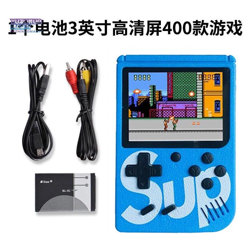 Console di gioco portatile vari colori AVI Sup Retro Nostalgia FC lettore singolo a due giocatori palmare 400 giochi regali per bambini: Blue Single