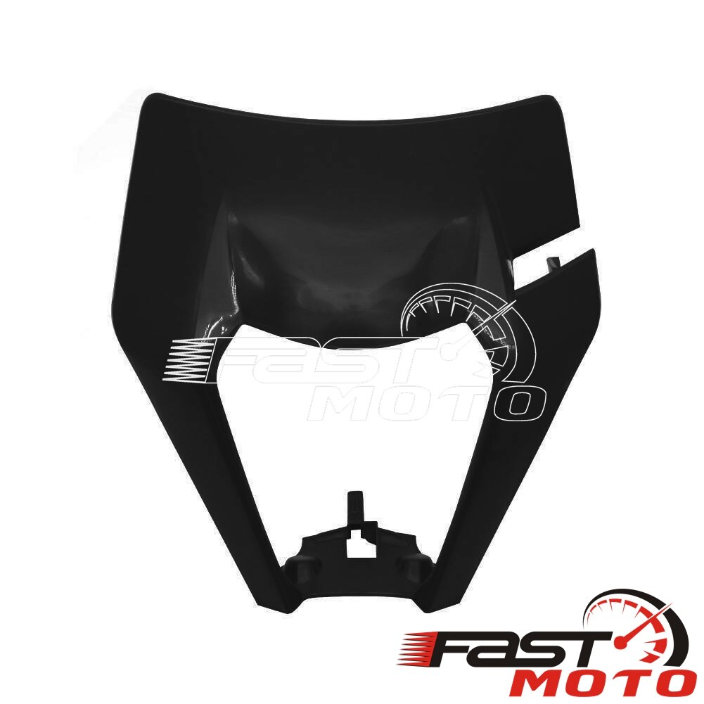 For 690 enduro R LED Headlight Front Lamp Fairing Black Off Road Supermoto Head Light Mask for Six Days EXC EXC-F EXC-W XCF: C black