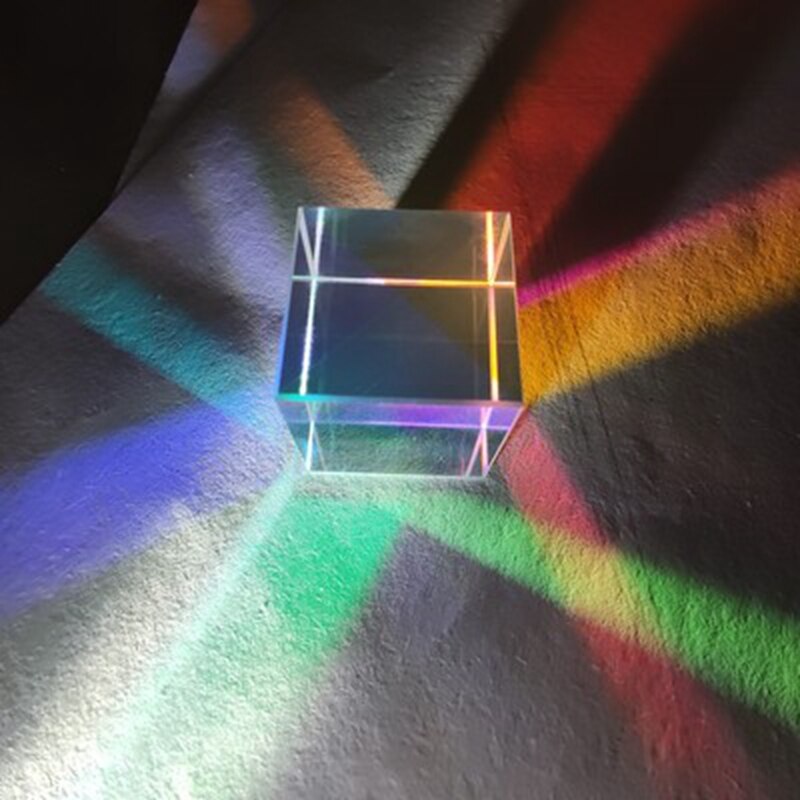 Kæreste 26mm kubiske videnskabsterning optisk prismafotografering med hexaedrisk prisme boligdekoration prismeglas