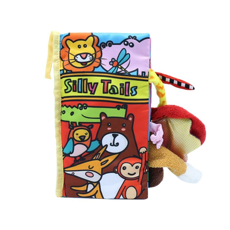 Infant Baby Cloth Books Cartoon Animal Pattern Baby Soft Activity Crinkle Cloth Books Educational Learning Toys