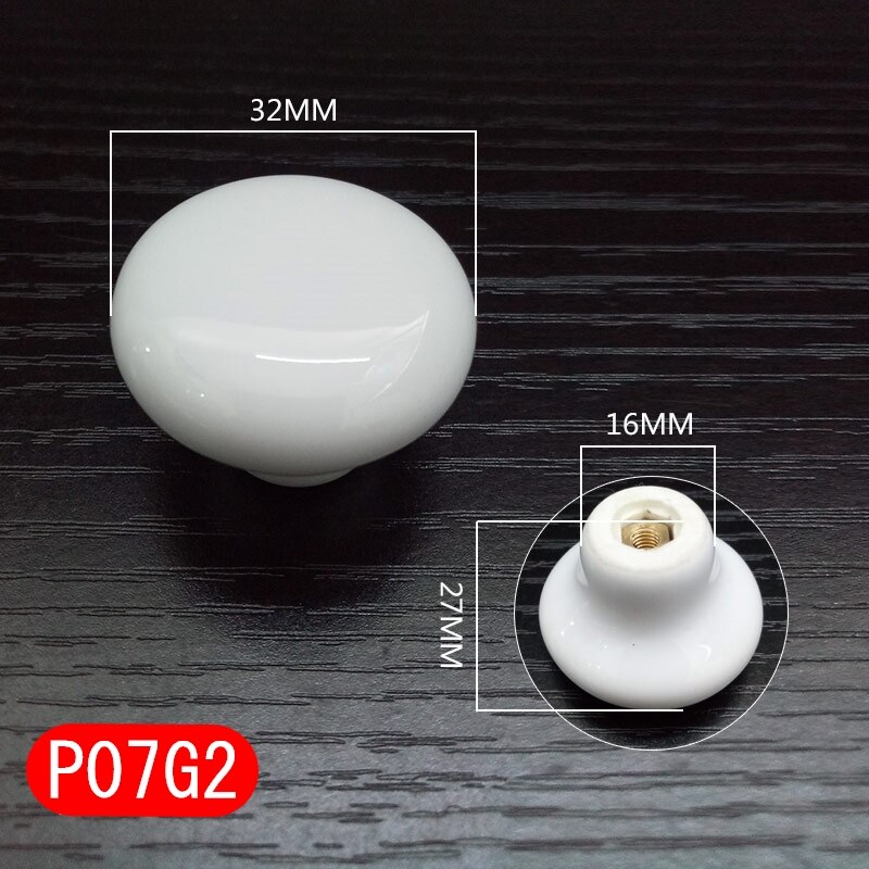 Silver White Ceramic Cabinet Handles Zinc Alloy Drawer knobs Wardrobe Door Handle Simple European Pulls Furniture Hardware: P07G2
