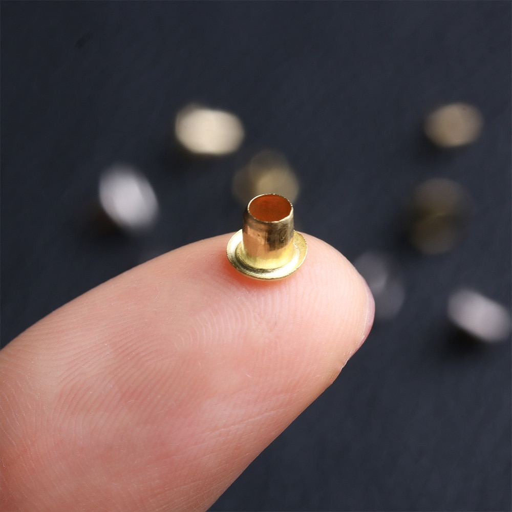 Mini botones de ojal PARA CINTURÓN DE DIY para muñecas, hebilla de Metal a presión, bolso con botones, accesorios de costura para ropa, 1,5/2,0/2,5mm, 50 Uds.