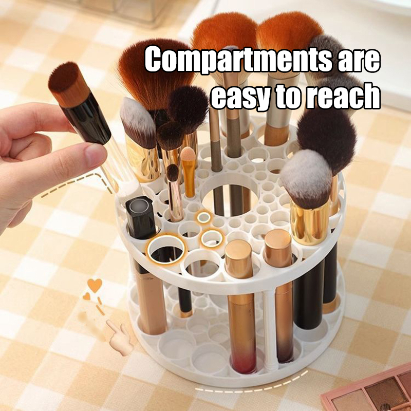 Large Capacity Makeup Brush Storage Bucket, Multi-Functional Cosmetics Display Rack, Eyebrow Pencil, Eyeliner, Lipstick Storage
