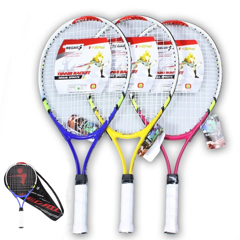 1 Pcs Teenager's Training Tennis Racket Aluminum Alloy Racquet with Carry Bag for Chidlren Beginners