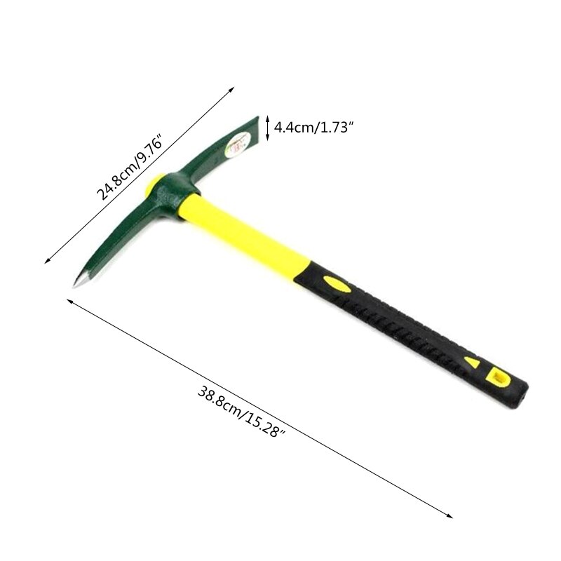 Mattock Fiberglass Handle Pick Axe for Garden Projects/Vegetable Harvesting Garden Pick Hand Tools Labor-saving