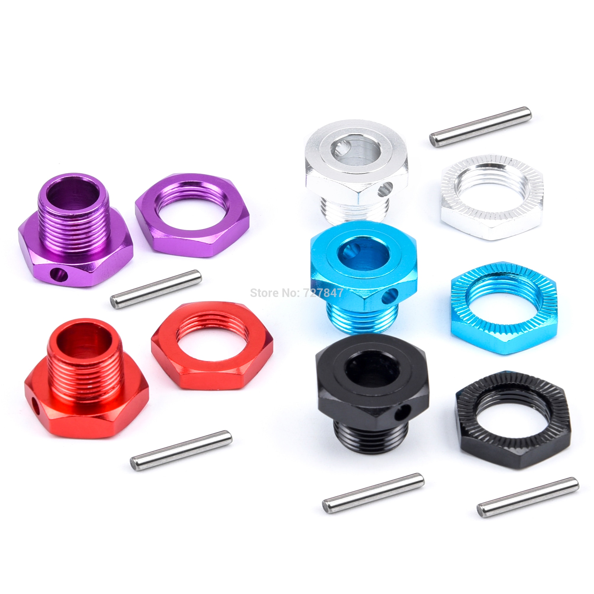 4 sztuk/partia RC koła klątwa kierowca 17MM koła ze stopu aluminium klątwa łącznik części zamiennych zestaw dla HSP 1/8 RC Gąsienica...